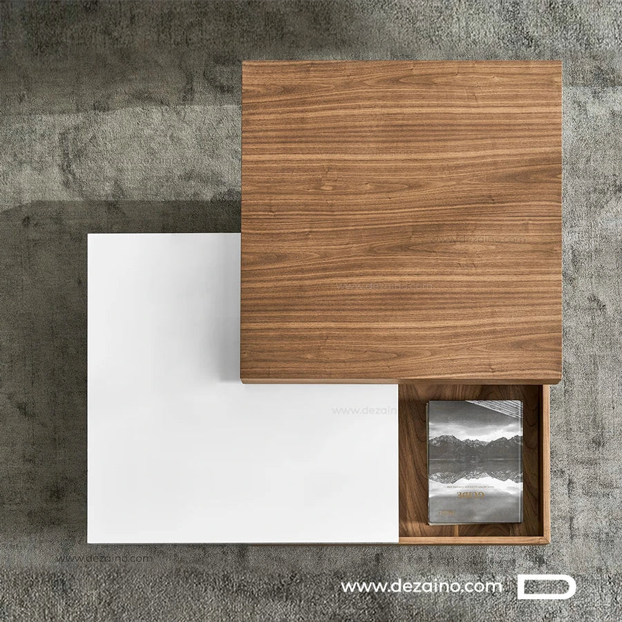 Cubik - Table basse noyer