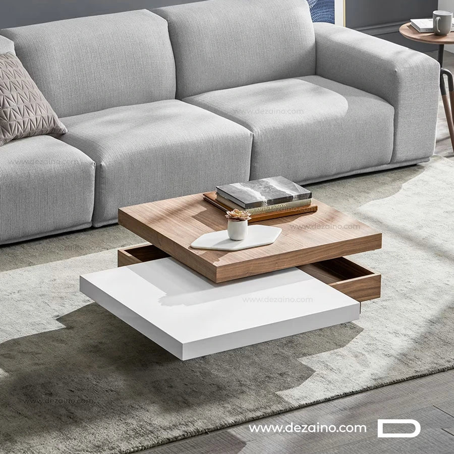 Cubik - Table basse noyer