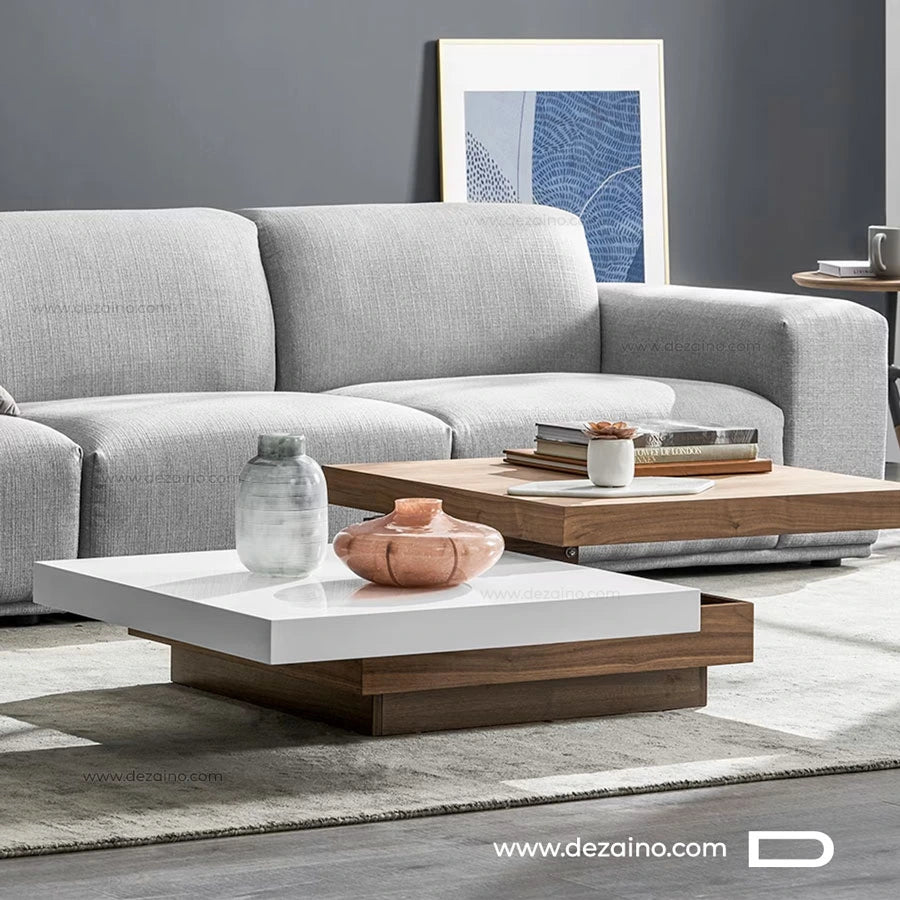 Cubik - Table basse noyer