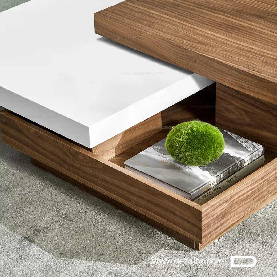 Cubik - Table basse noyer