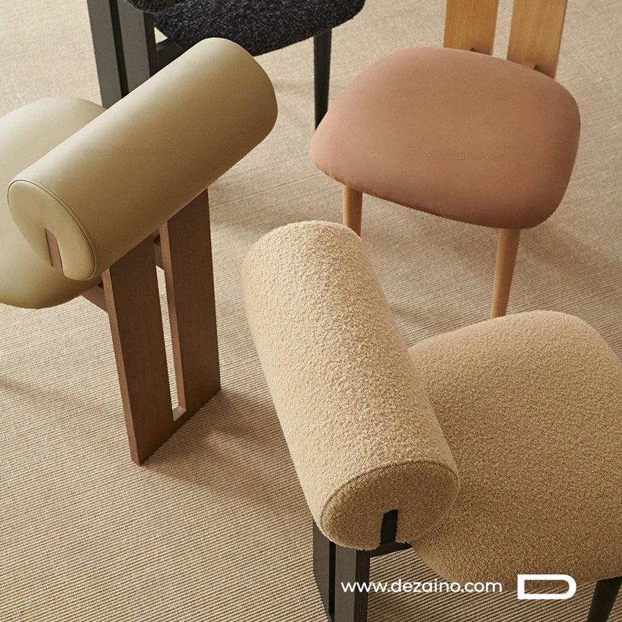 Chaise icône du design avec assise confortable et tissu premium au Maroc.