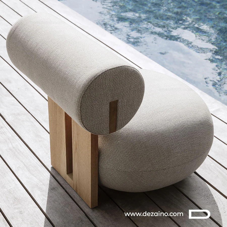 Fauteuil sculptural inspiré de formes naturelles chez Dezaino Maroc.