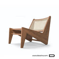 Fauteuil lounge Otino en bois massif et cannage de rotin naturel au Maroc.